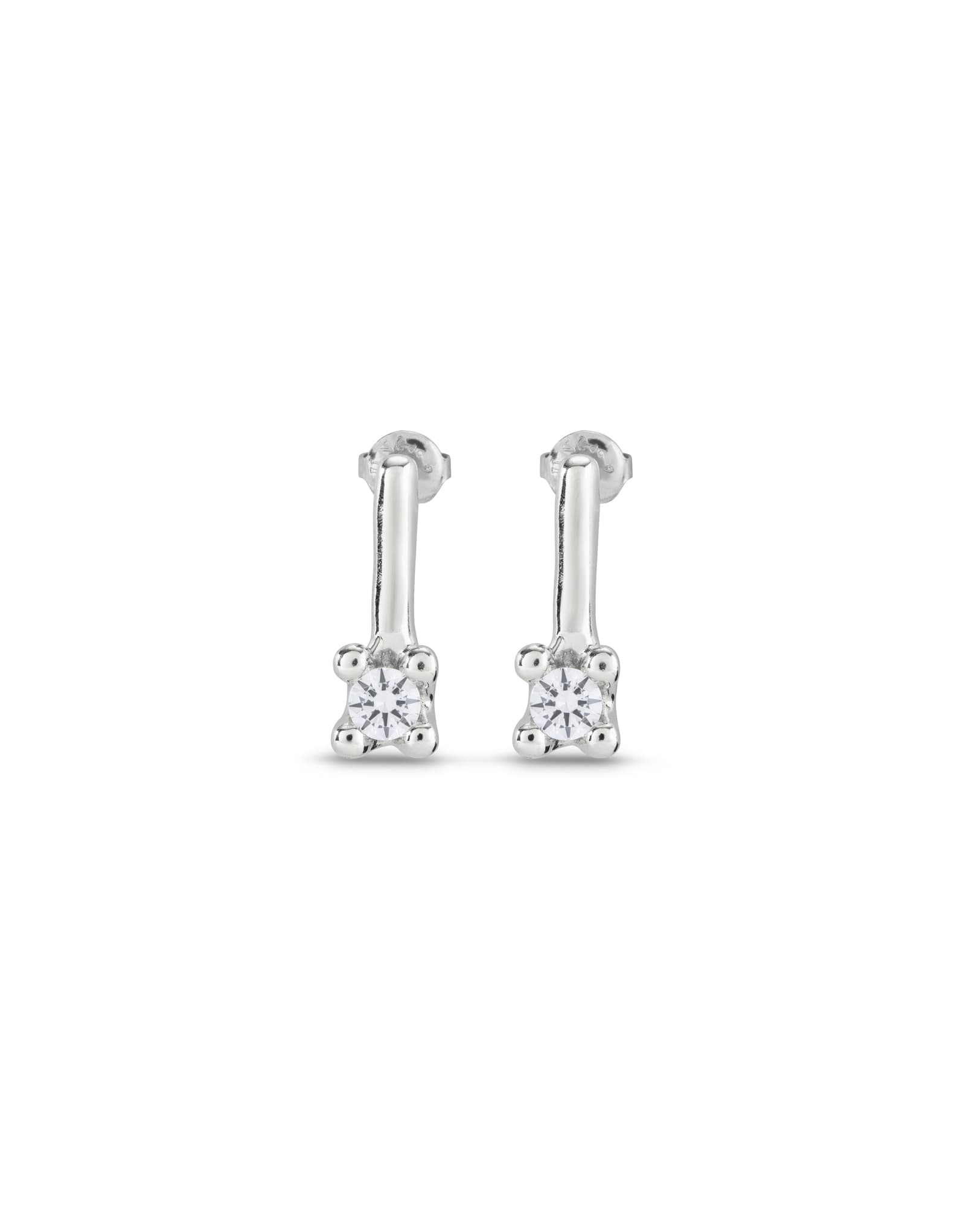 Drop earrings with white cubic zirconia